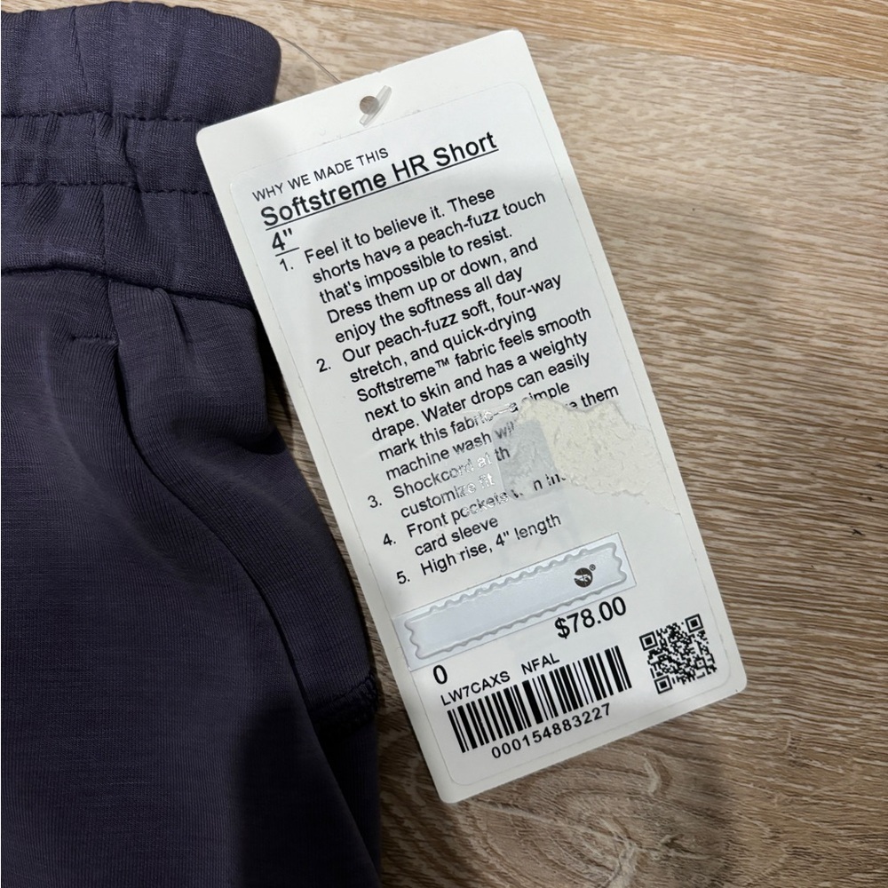 NWT Lululemon Softstreme High Rise Short 4” - Picture 6 of 11